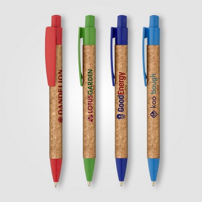 Bali Cork Pen with Wheat Plastic Trim - ColorJet